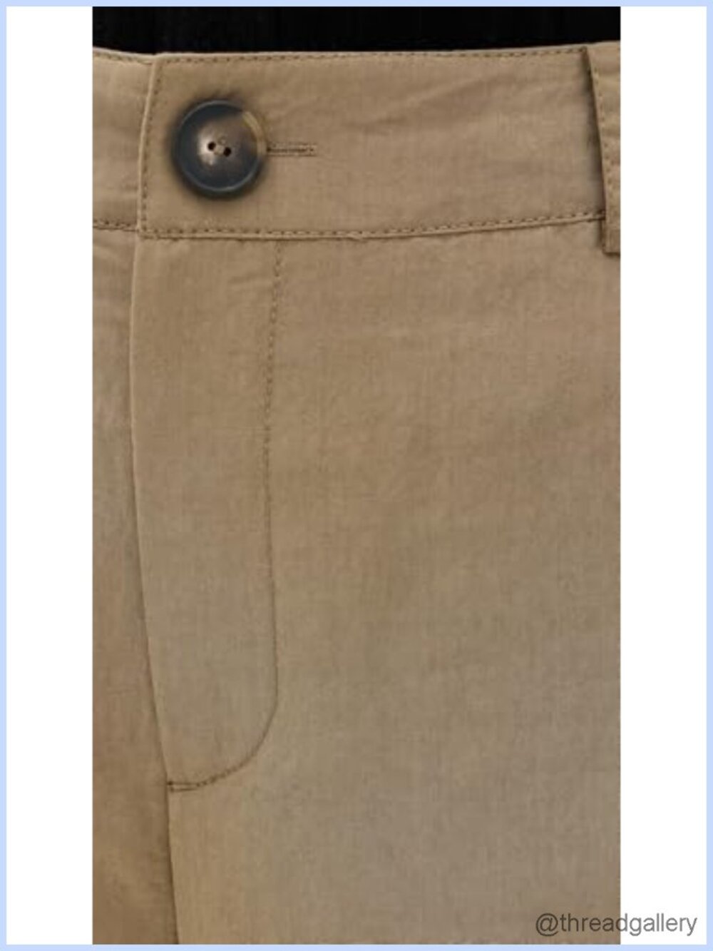 Mid Rise Relaxed Wide Leg Pants Button Closure Fall Solid - Picture 5 of 5